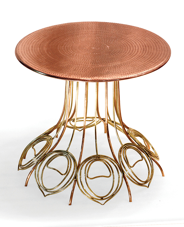 Peacock table Sahil & Sarthak Copper